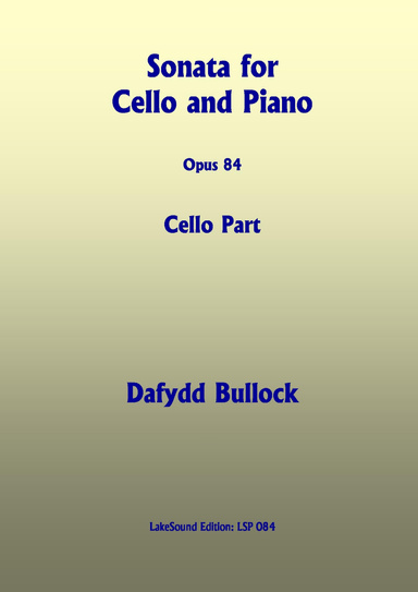 Sonata for Cello and Piano No. 3, Opus 84 CELLO PART