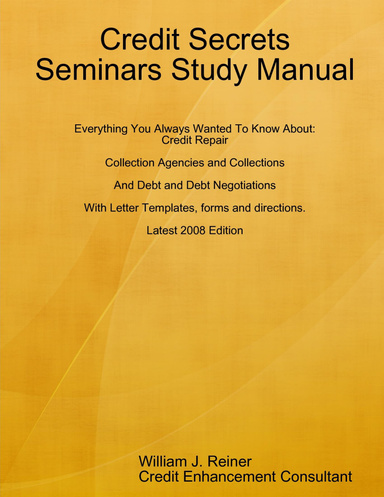 Credit Secrets Seminars Study Manual