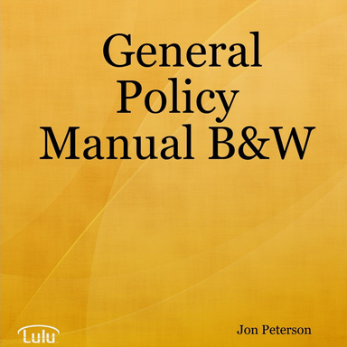General Policy Manual B&W