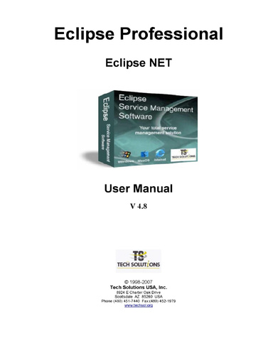 Eclipse NET 4.8 Manual