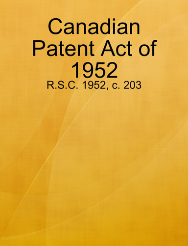 Canadian Patent Act of 1952