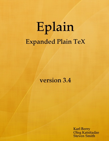 Eplain: Expanded Plain TeX