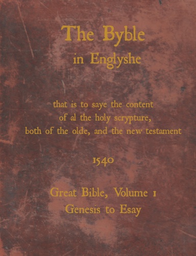 Great Bible 1540 Volume 1