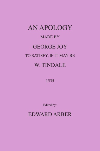 An Apology to William Tindale