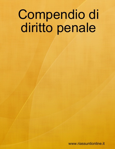 Compendio di diritto penale