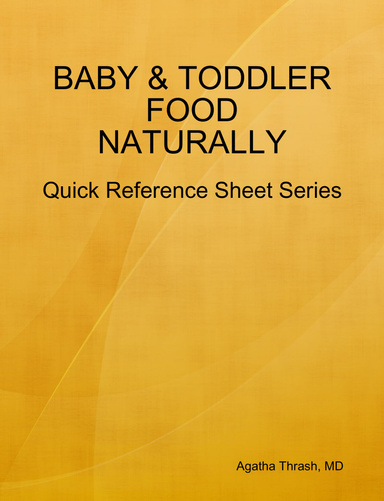 BABY AND TODDLER FOOD