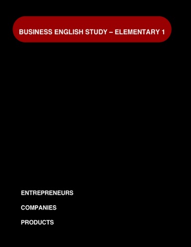 Business English Study - Elementary 1