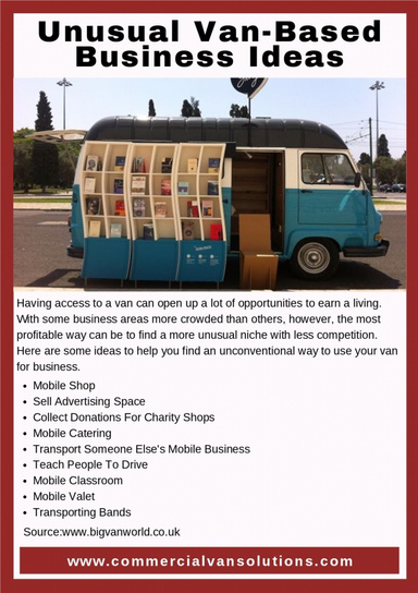 Unusual Van-Based Business Ideas