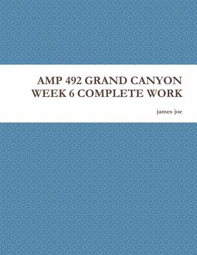 AMP 492 GRAND CANYON WEEK 6 COMPLETE WORK