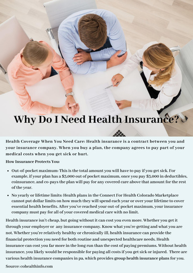 Why Do I Need Health Insurance?