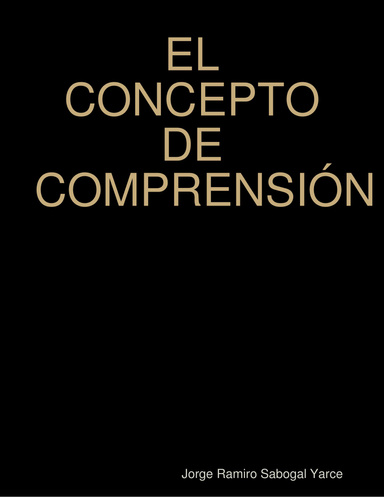 EL CONCEPTO DE COMPRENSIÓN