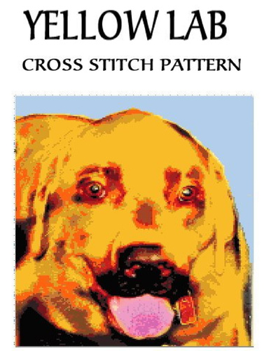Yellow Lab Cross Stitch Pattern