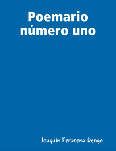 Poemario número uno