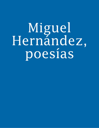 Miguel Hernández, poesías