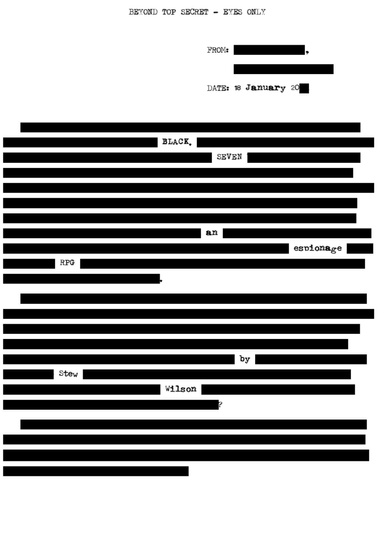 BLACK SEVEN: Modern Espionage Roleplaying