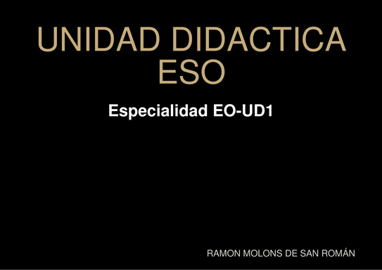 UNIDAD DIDACTICA 1 EO-ESO