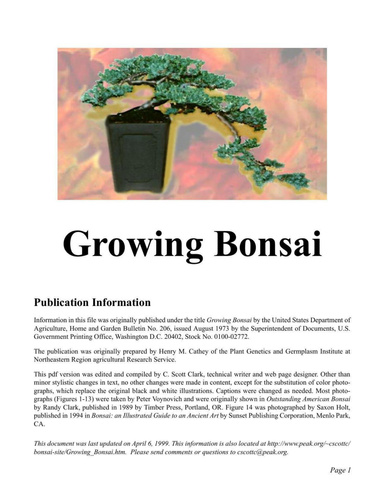 Designing bonsai