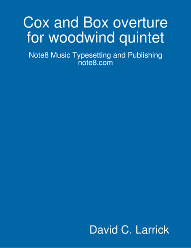 Cox and Box overture for woodwind quintet