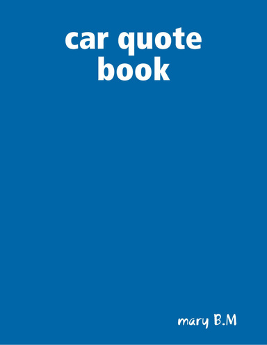 car quote book