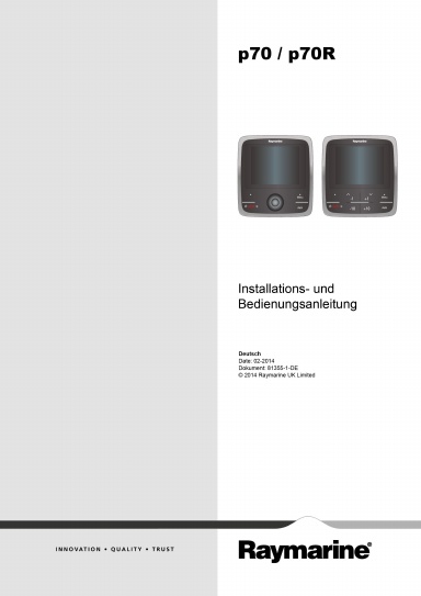 p70 / p70R Installations- und Bedienungsanleitung (81355-1) - DEUTSCH (DE)
