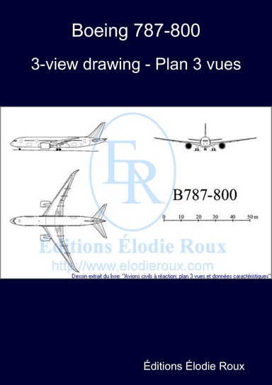 3-view drawing - Plan 3 vues - Boeing 787-800