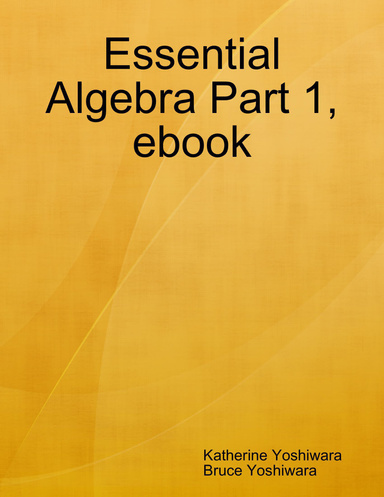 Essential Algebra Part 1, ebook