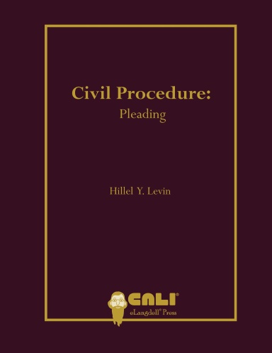Civil Procedure: Pleading (Paperback)