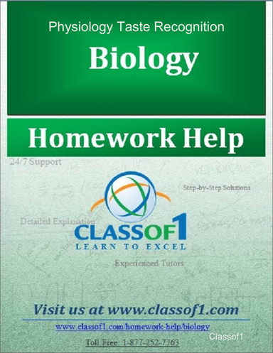 Physiology Taste Recognition