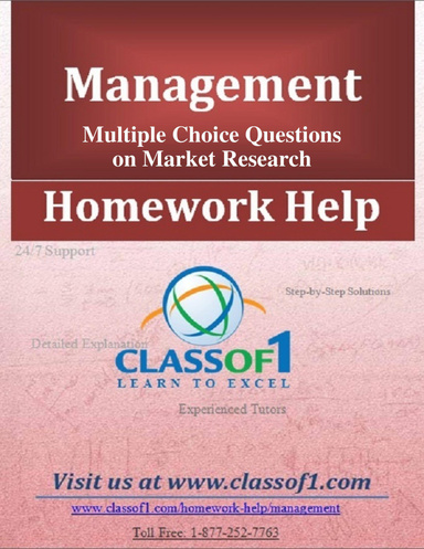 Multiple Choice Questions on Market Research