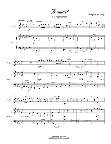 "Tranquil For Violin and Piano"