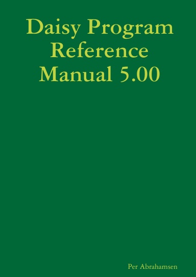 Daisy Program Reference Manual 5.00