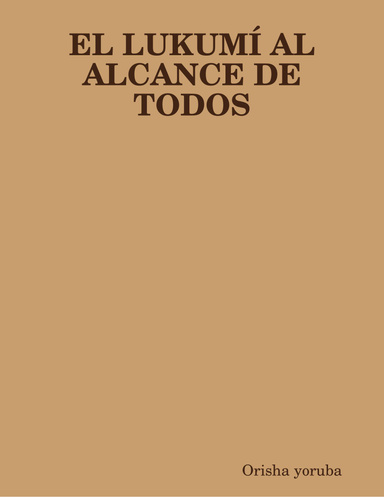 EL LUKUMÍ AL ALCANCE DE TODOS