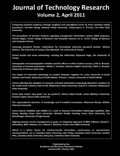 Journal of Technology Research - Volume 2