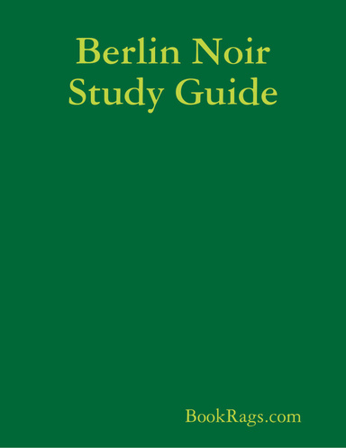 Berlin Noir Study Guide
