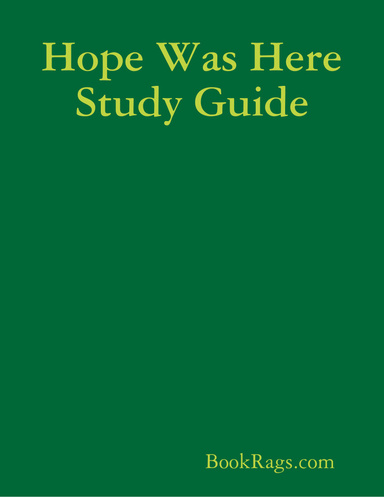 Hope Was Here Study Guide