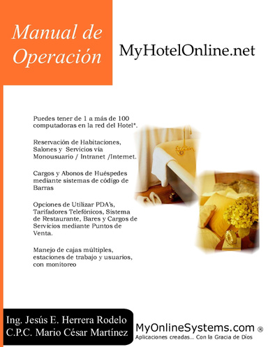 Manual de Operación MyHotelOnline.net