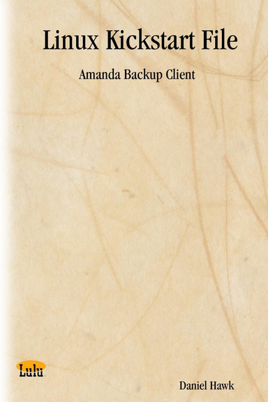 Linux Kickstart File - Amanda Backup Client