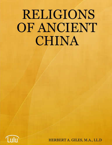 RELIGIONS OF ANCIENT CHINA
