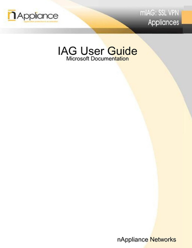 IAG User Guide (NN-DOC-SWUG-002)