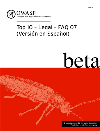 OWASP Top10 - Legal - FAQ (Espanol)