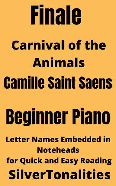 Finale Carnival of the Animals Beginner Piano Sheet Music Tadpole Edition Pdf