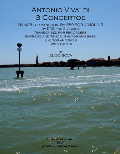 3 concertos transcribed for recorder