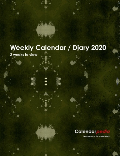 Weekly Calendar / Diary 2020