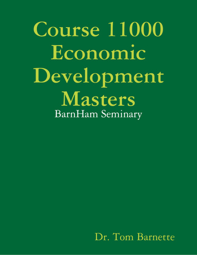 Course 11000 Economic Development  Masters