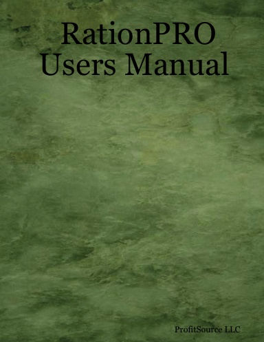 RationPRO Users Manual