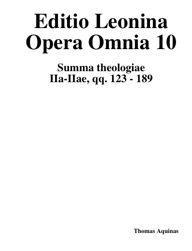 Aquinas: Opera omnia 10