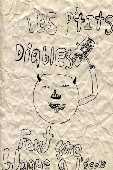 Les petits diables font une blague à l'école