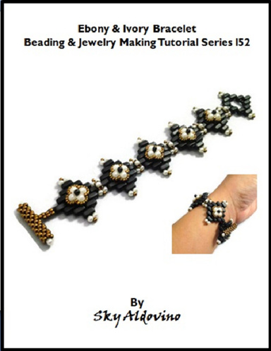 Ebony & Ivory Bracelet Beading & Jewelry Making Tutorial Series I52