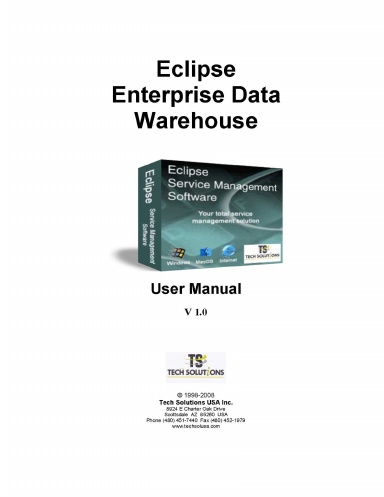 Eclipse Data Warehouse User Manual