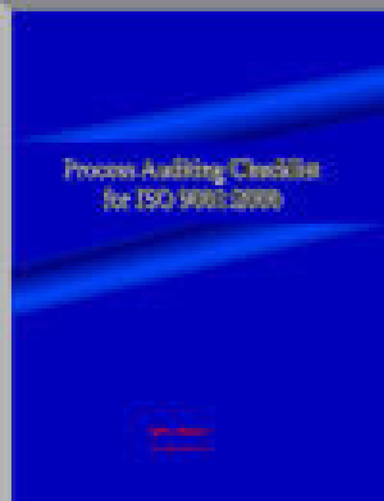 ISO 9001:2000 Audit Checklist